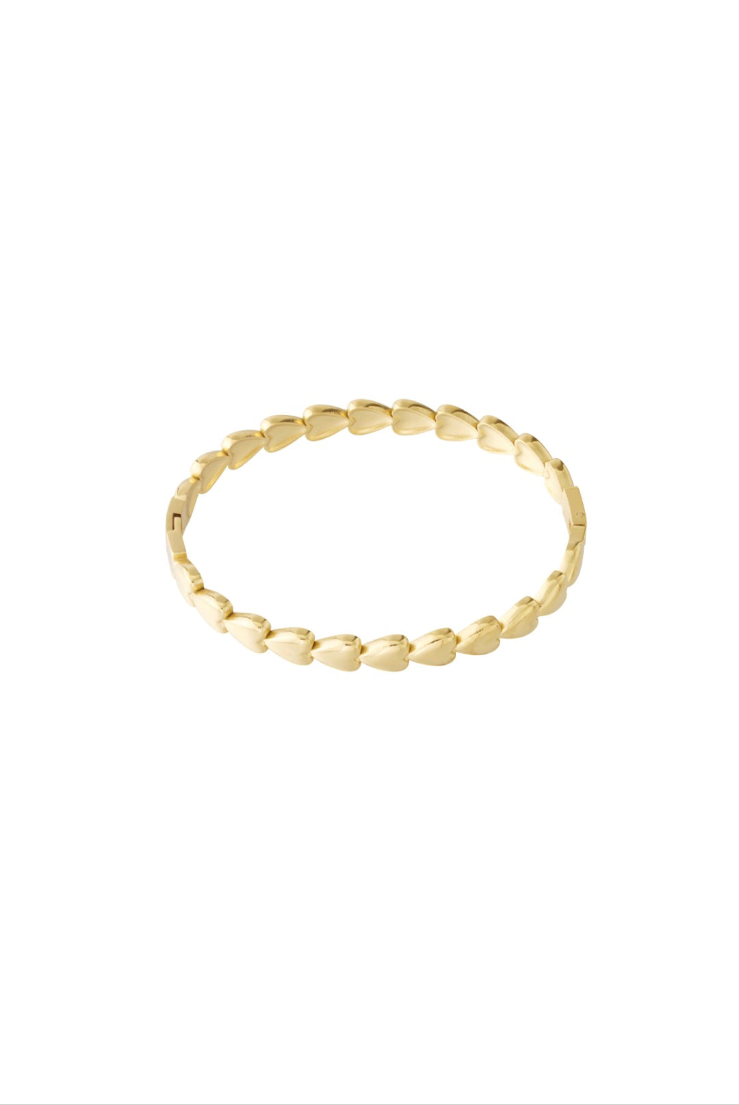 Hartjes bangle goudkleurig - stainless steel
