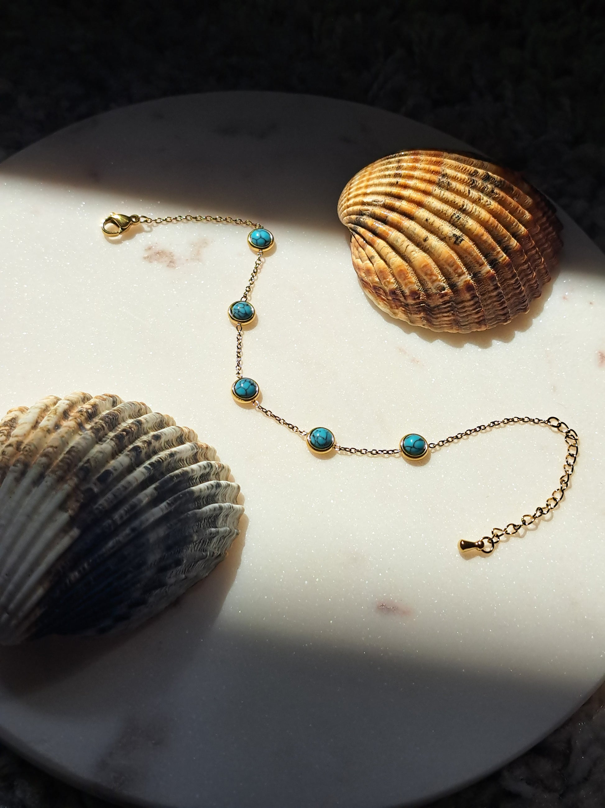 Maria Jone golden stone Bracelet - blauw