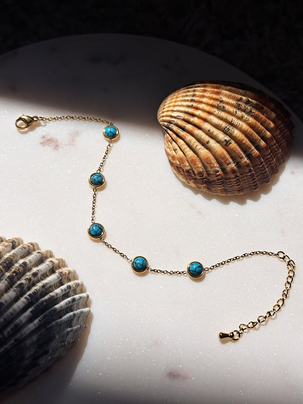 Maria Jone golden stone Bracelet - blauw