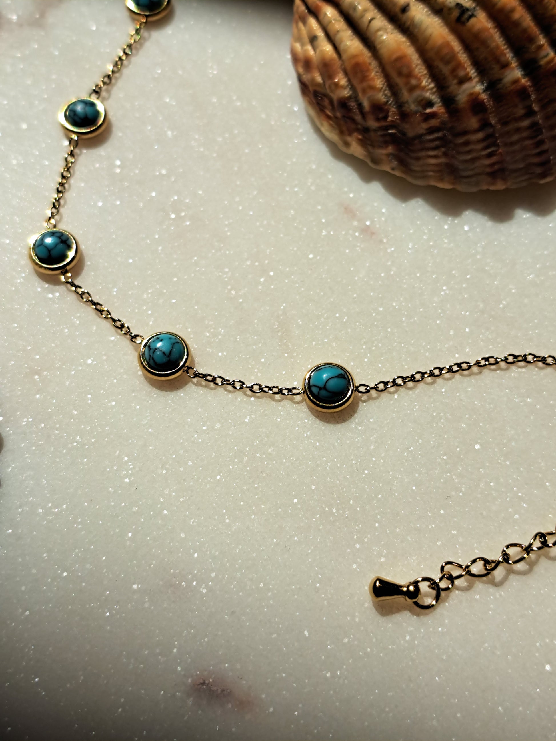 Maria Jone golden stone Bracelet - blauw