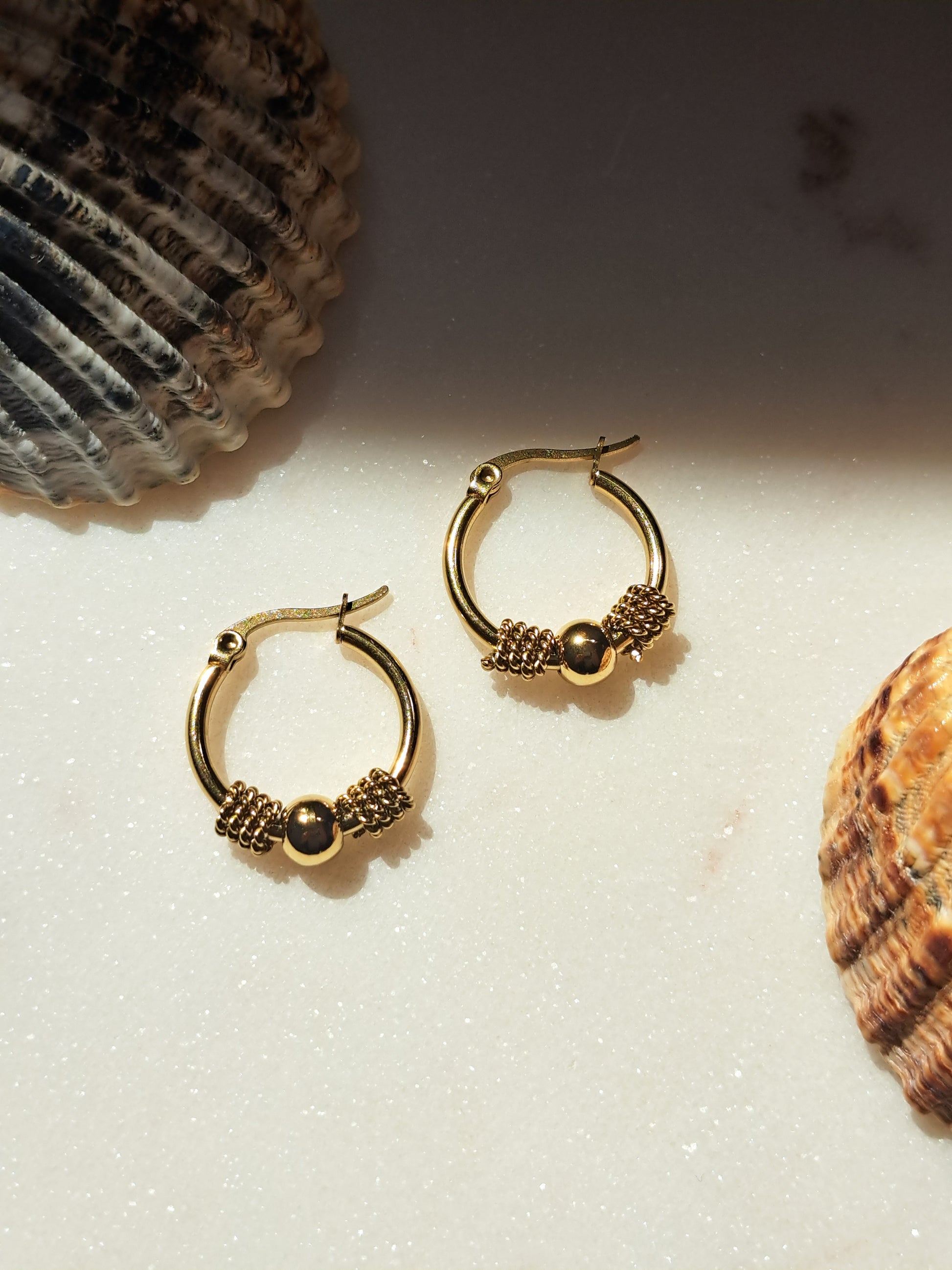 Levi Mu Design hoop oorbellen - stainless steel