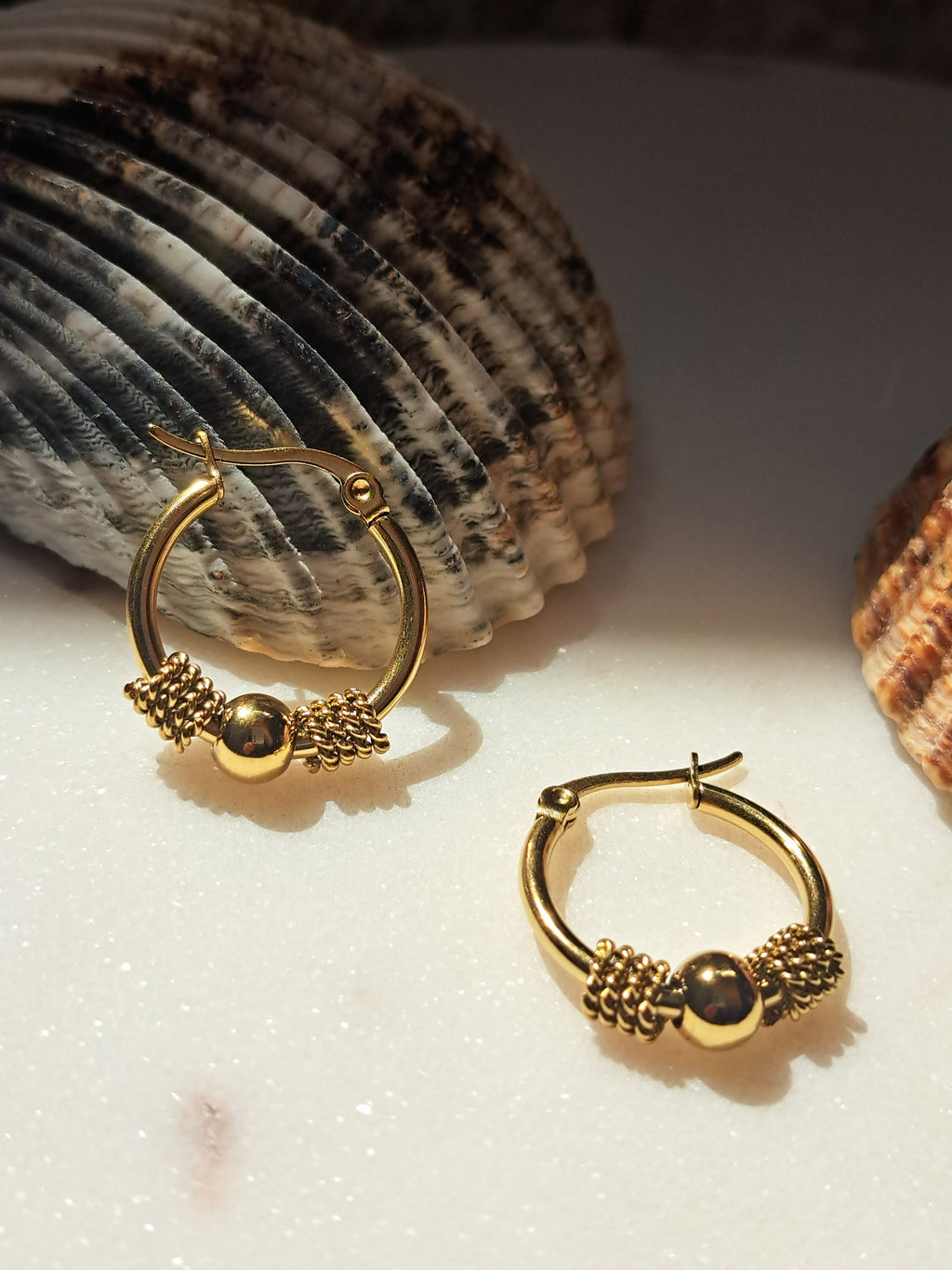 Levi Mu Design hoop oorbellen - stainless steel