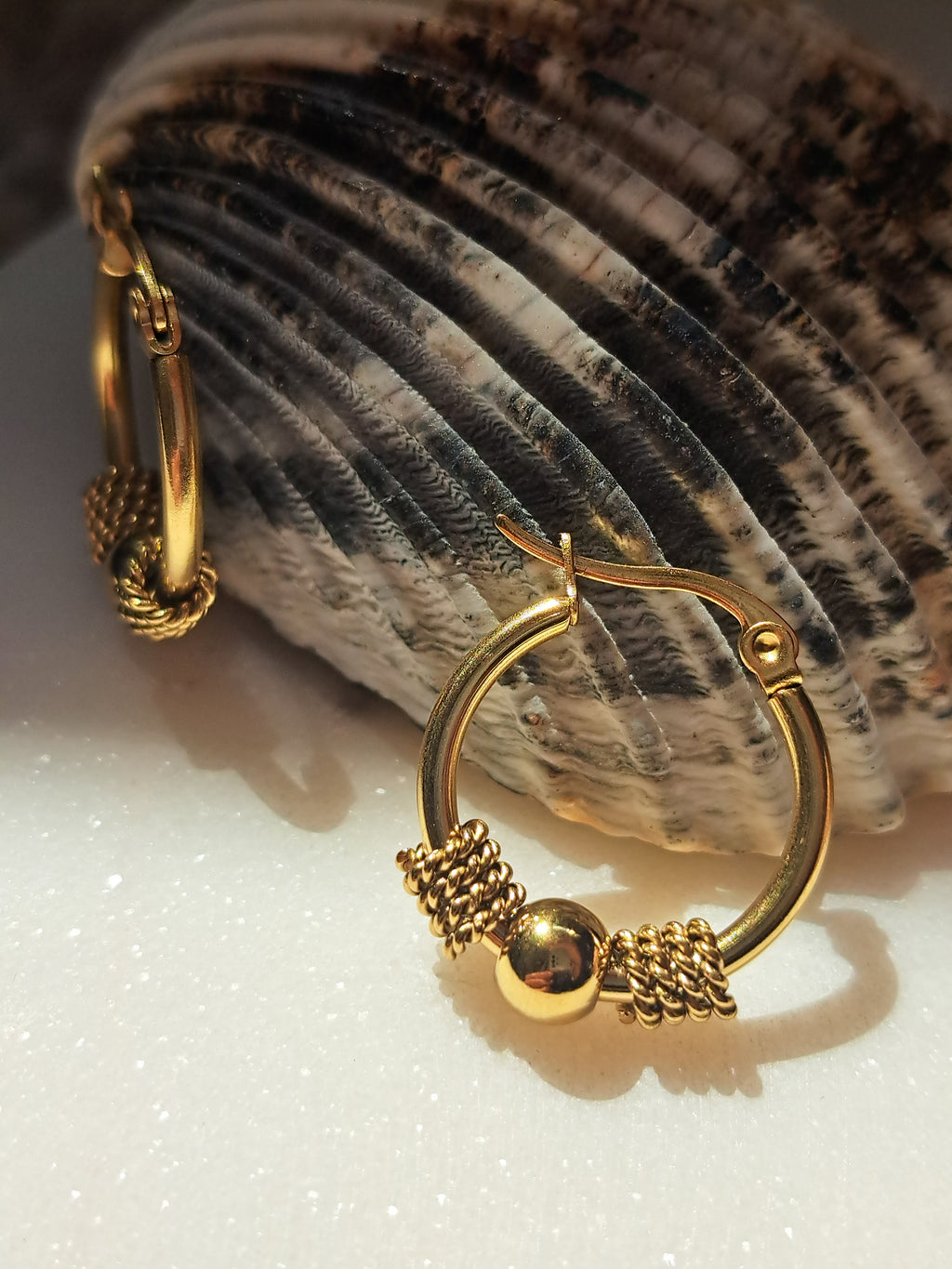 Levi Mu Design hoop oorbellen - stainless steel