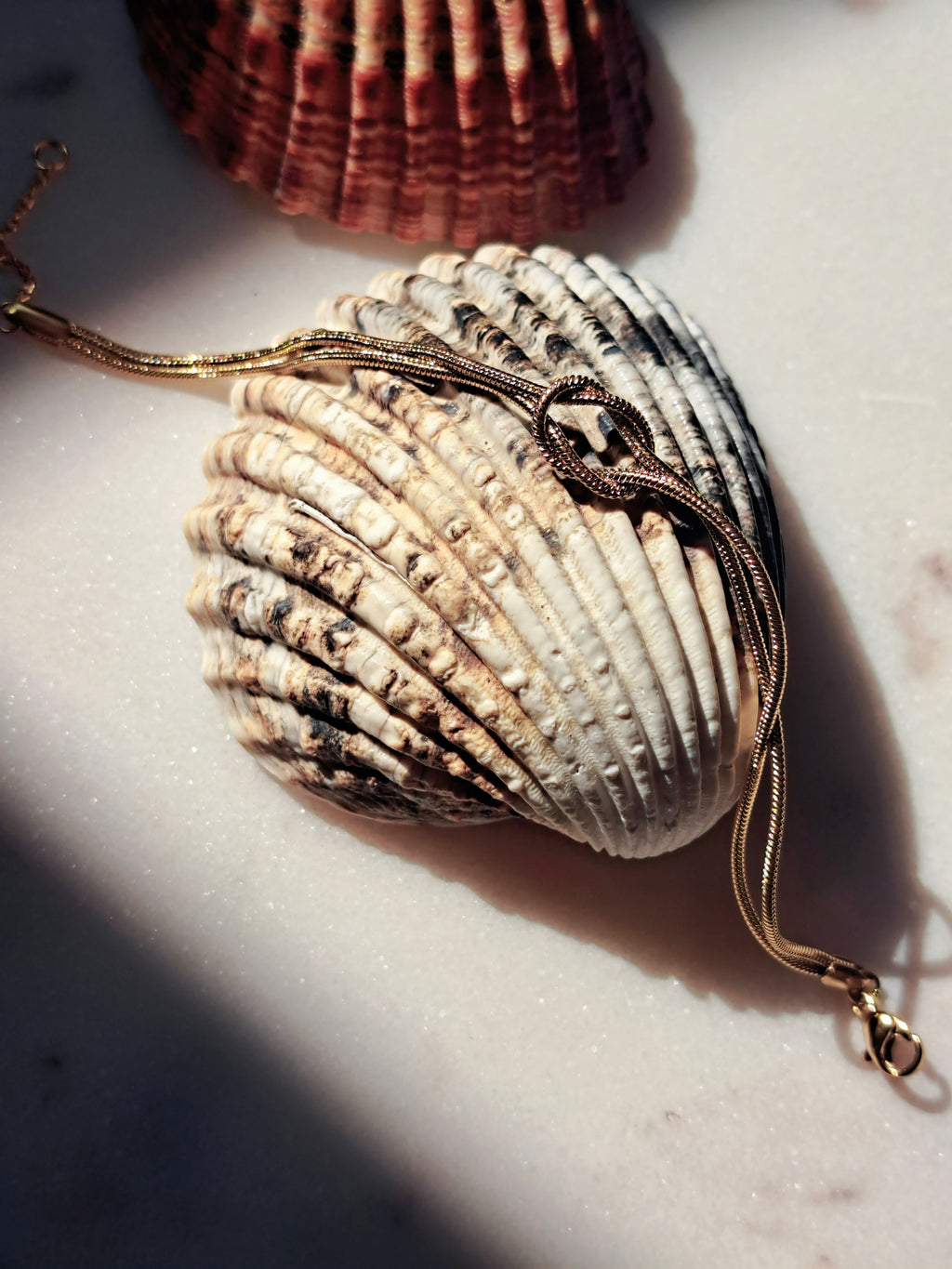 Stainless steel gouden armbandje, geknoopt design