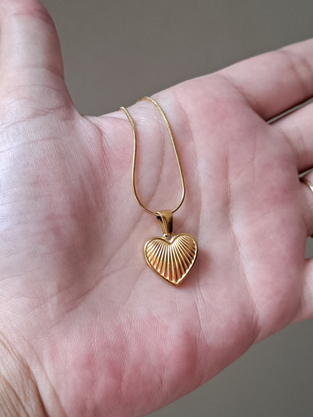 Sissy hartjes ketting rib - stainless steel - goud