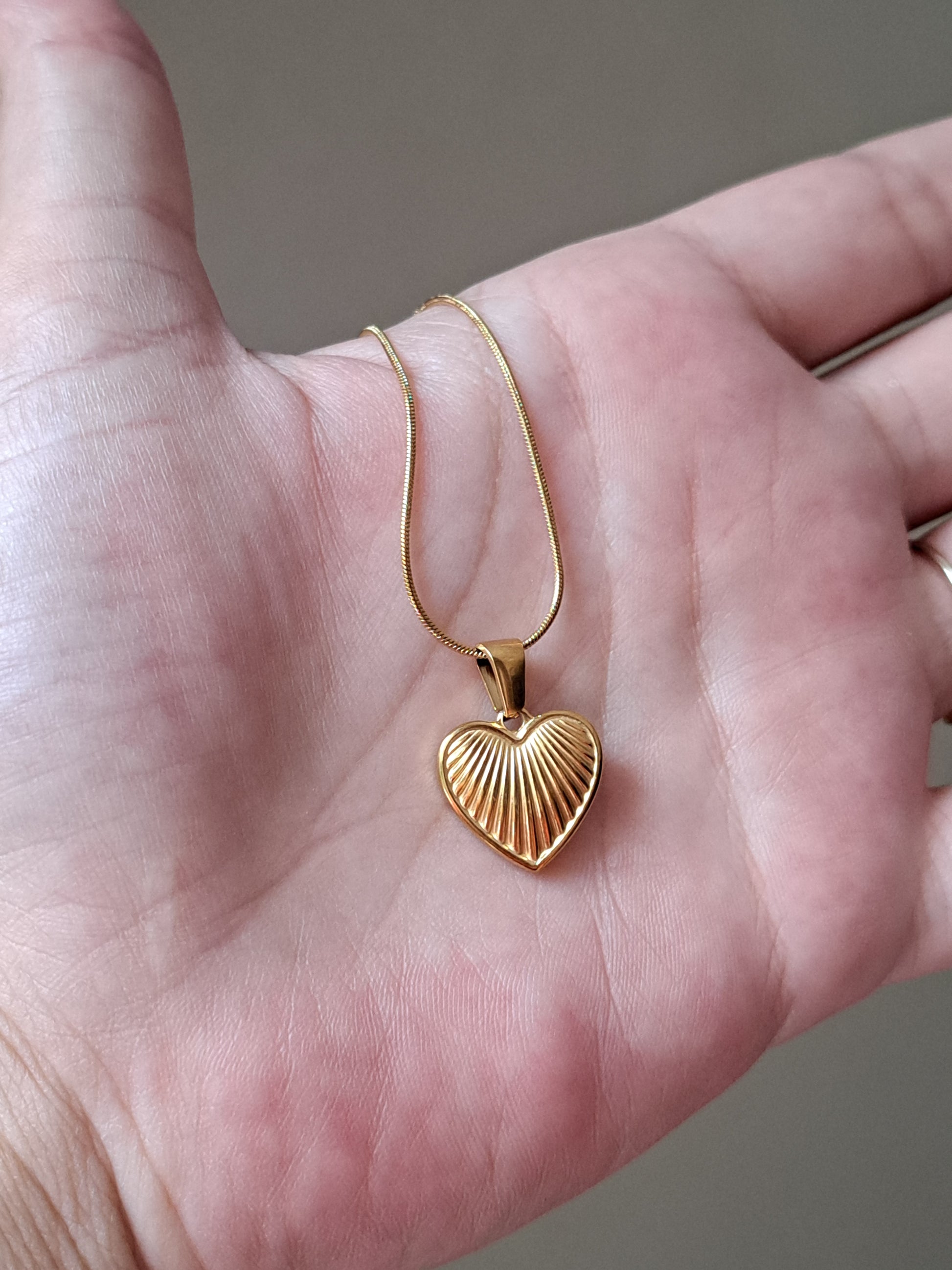 Sissy hartjes ketting rib - stainless steel - goud