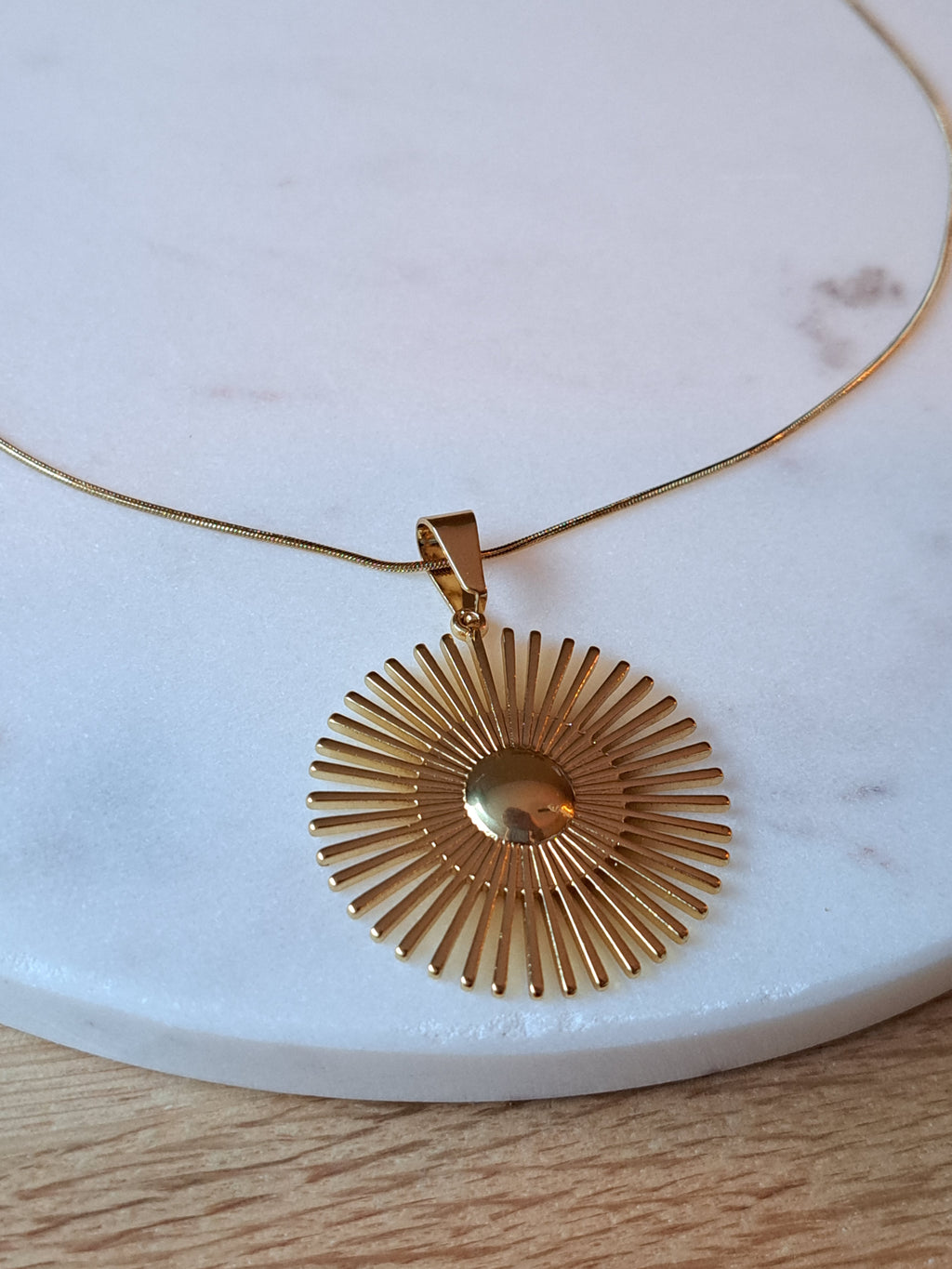 Sissy sun ketting - stainless steel - goud