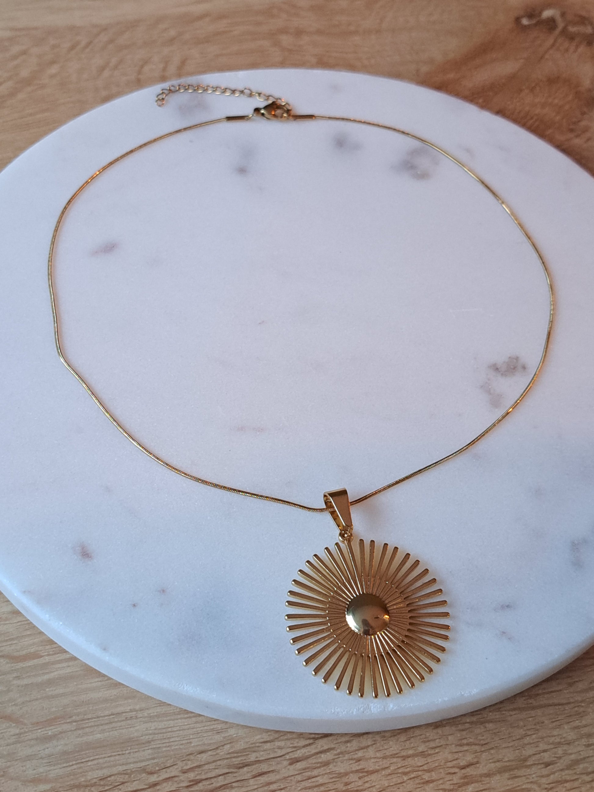 Sissy sun ketting - stainless steel - goud