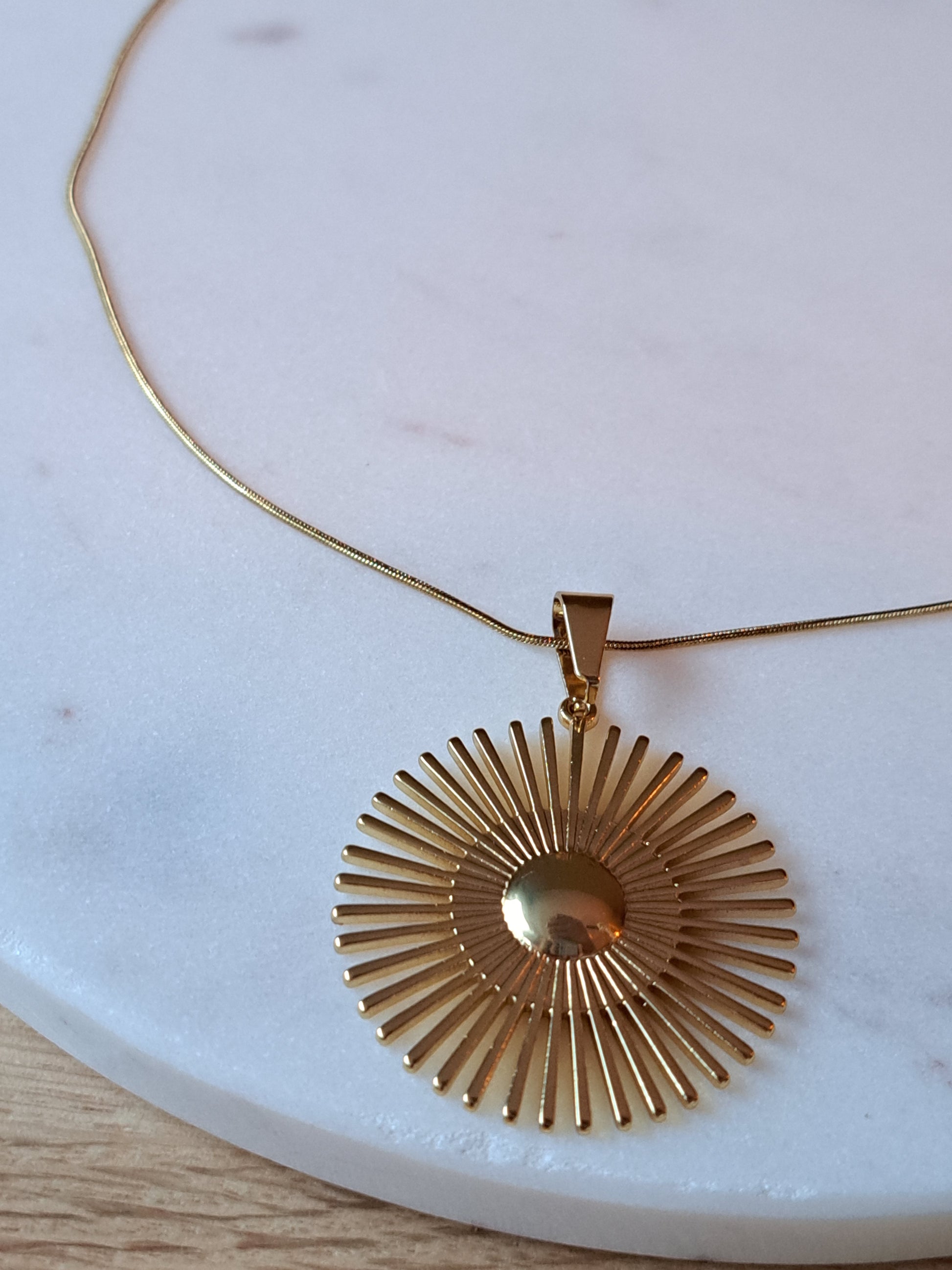 Sissy sun ketting - stainless steel - goud