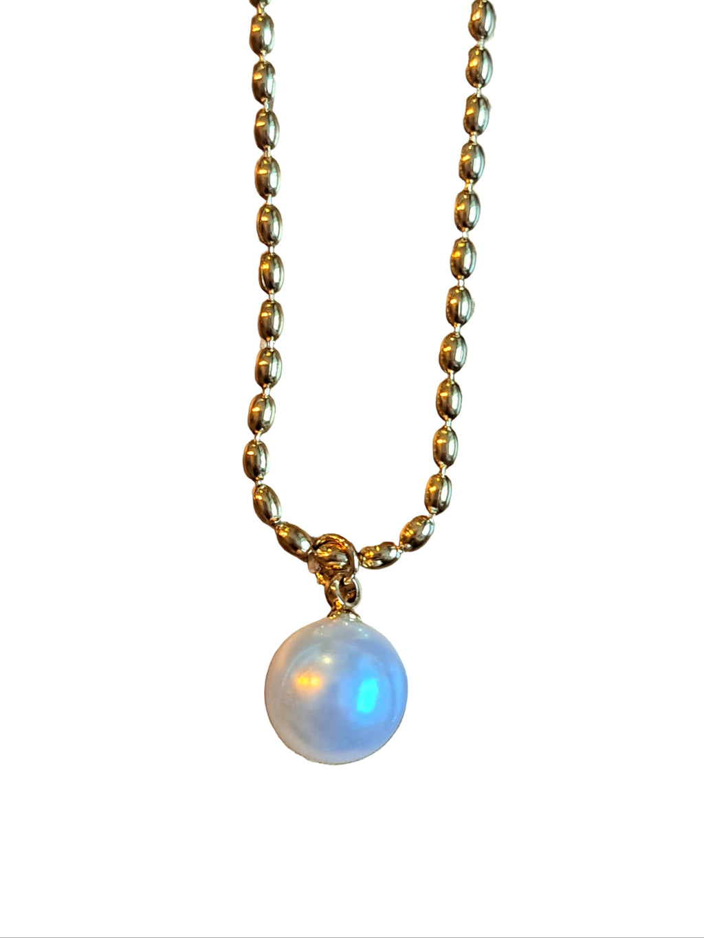 Sissy parel rib ketting - stainless steel - goud