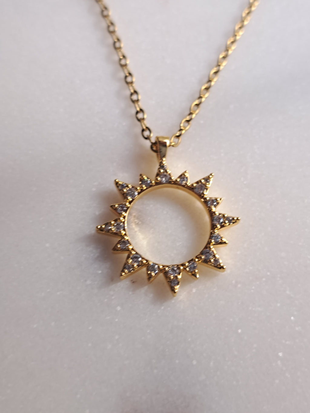 Sissy ketting - stainless steel met strass - goud