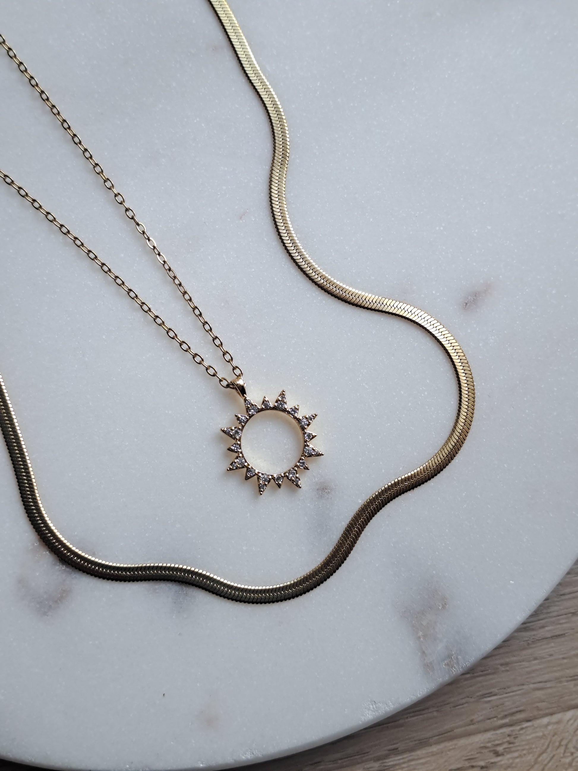 Sissy snake ketting - stainless steel - goud of zilver