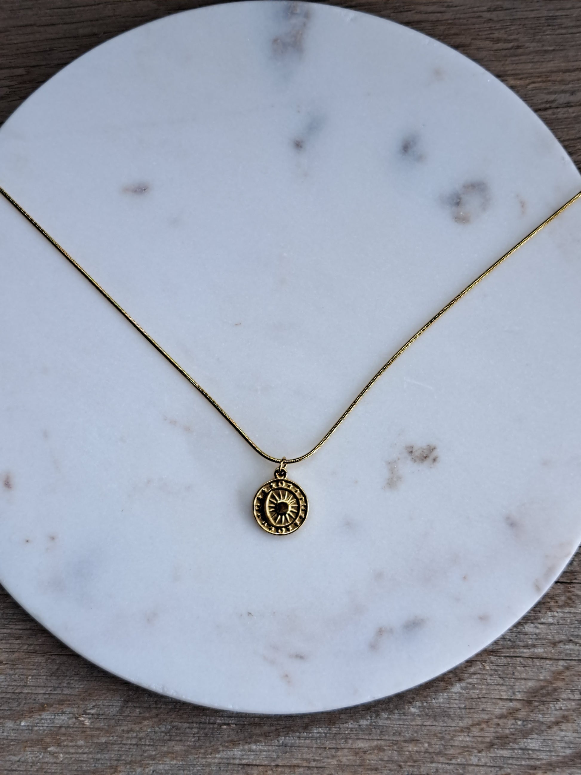 Sissy munt ketting - stainless steel - goud