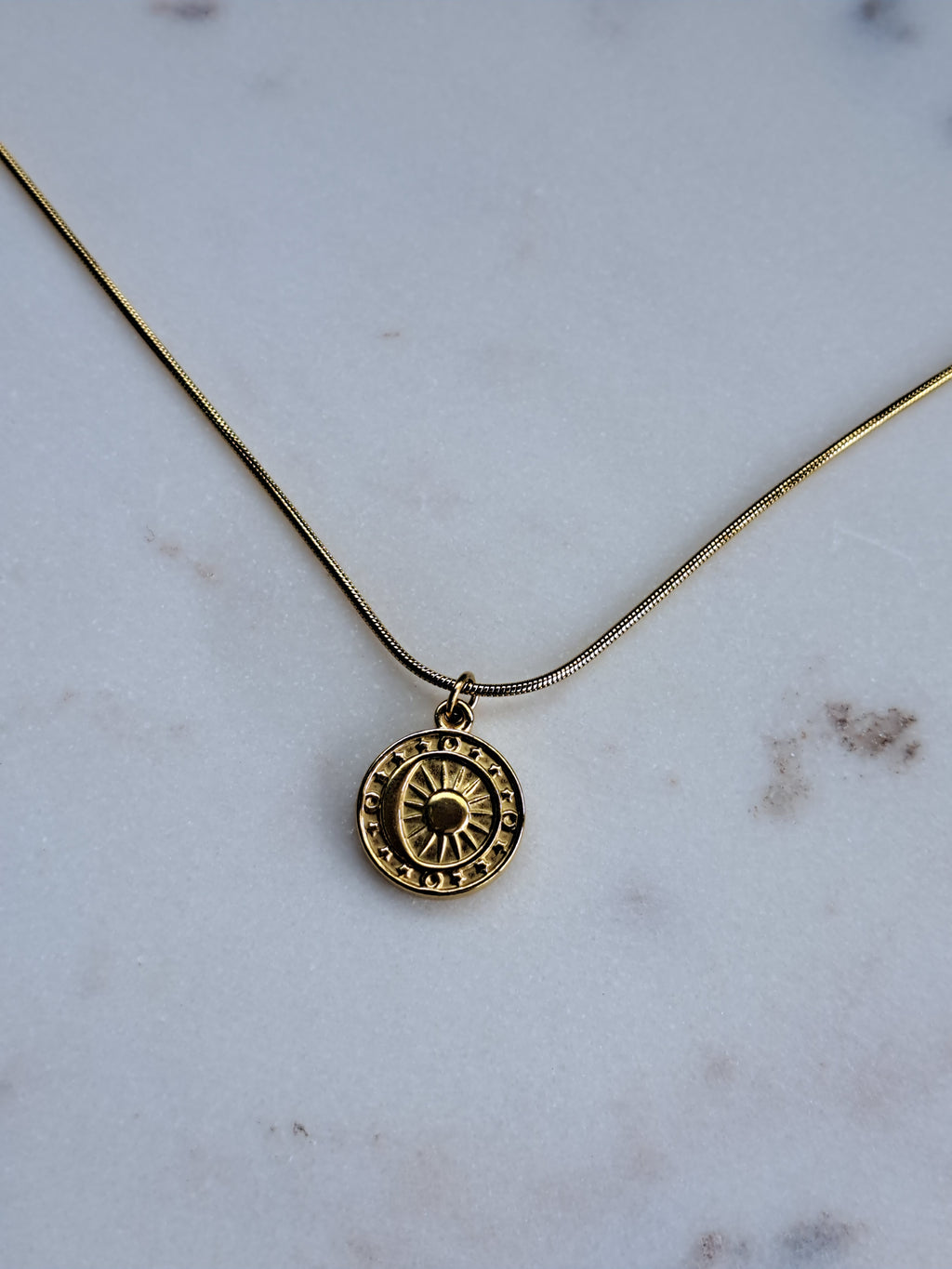 Sissy munt ketting - stainless steel - goud