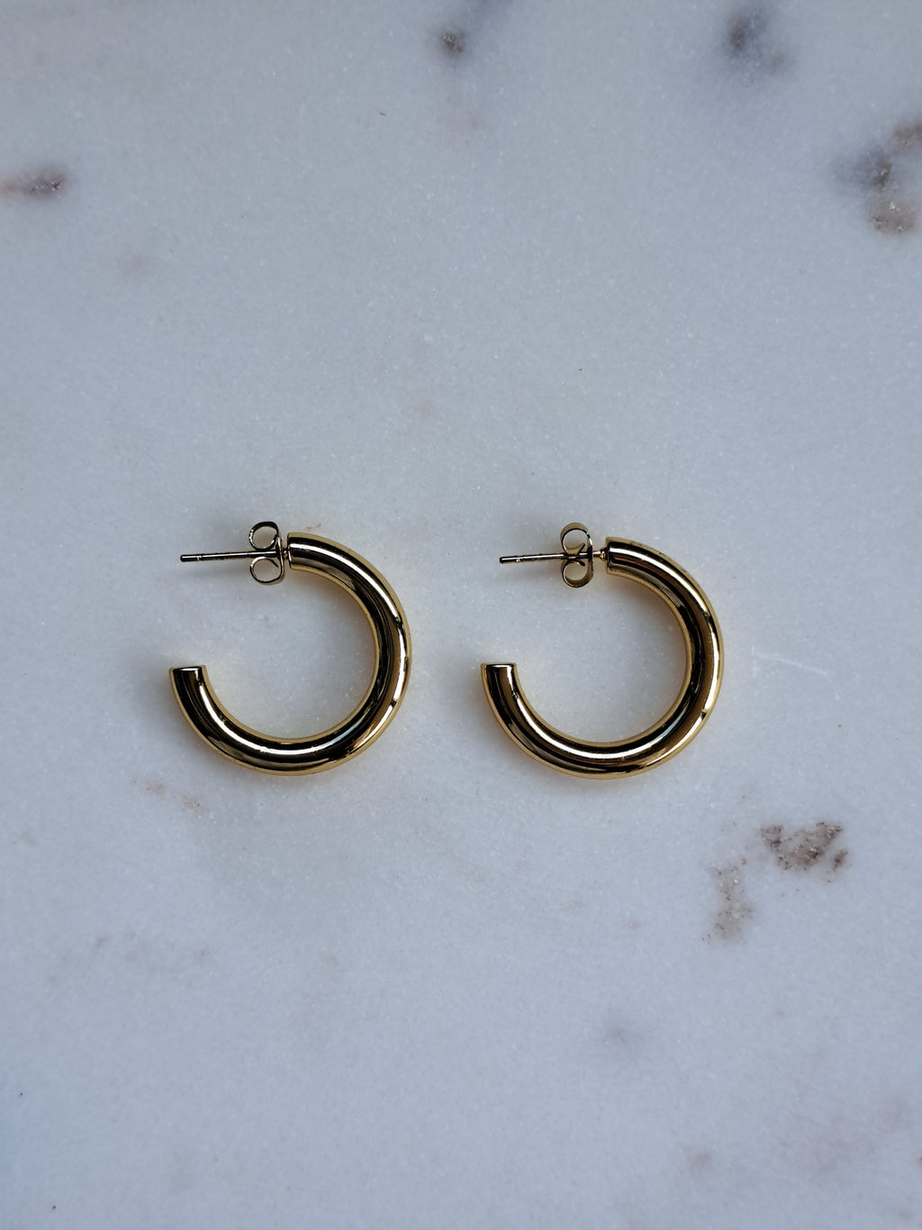 Sissy hoop oorbellen - stainless steel - goud