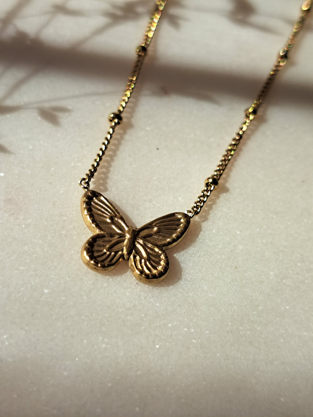 Sissy vlinderketting - stainless steel - goud