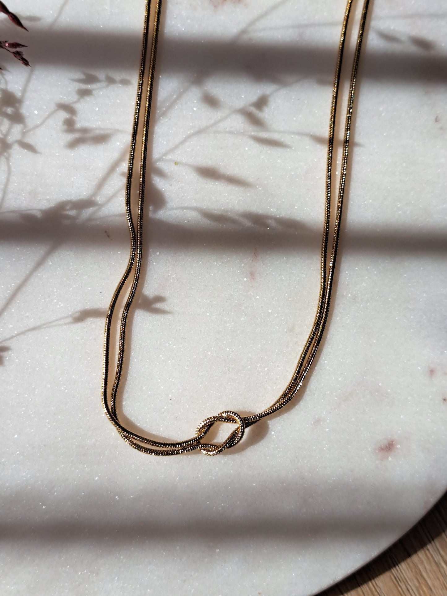 Sissy infinity knot ketting - stainless steel - goud of zilver