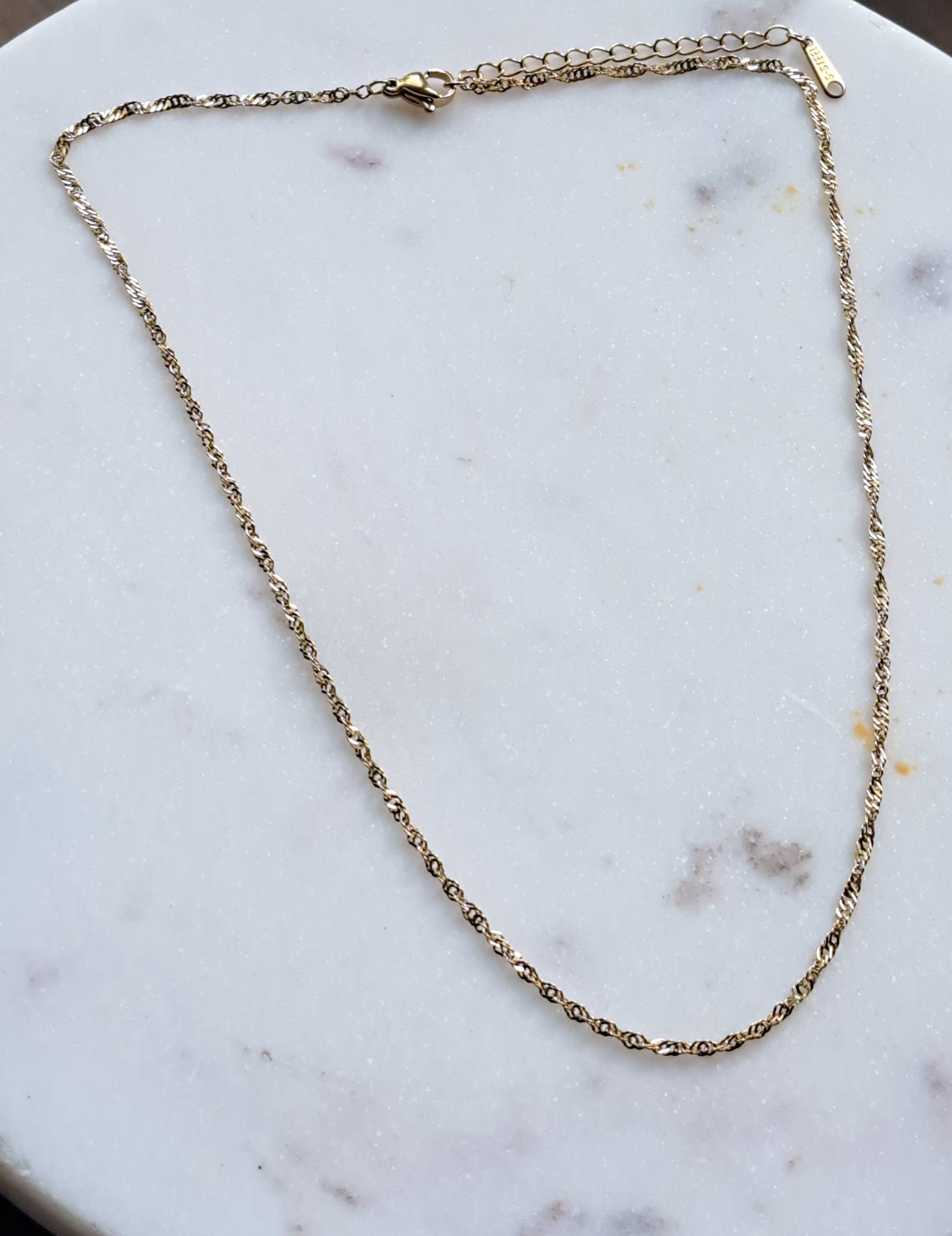 Sissy twist ketting - stainless steel - goud of zilver