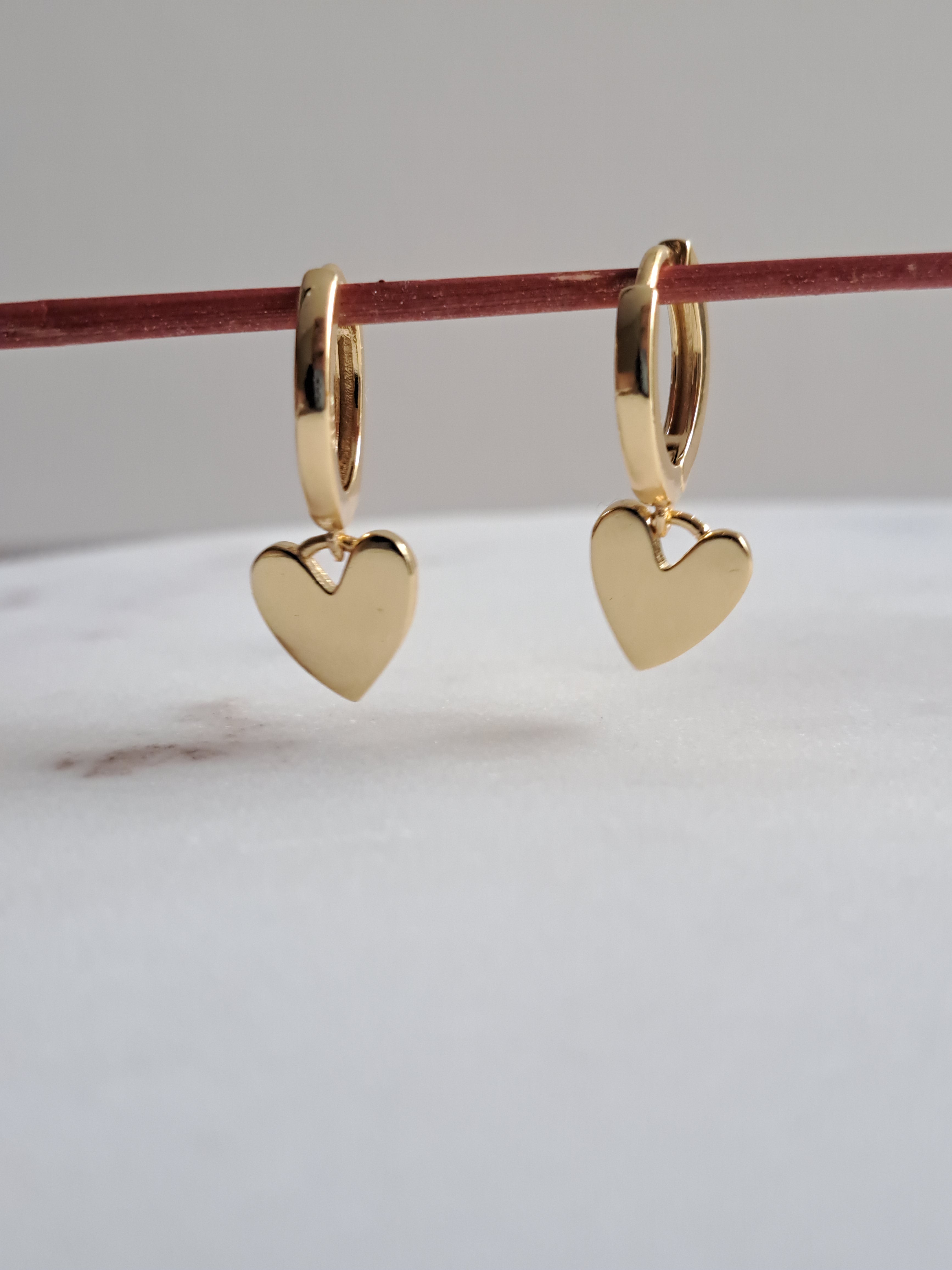 Sissy hartjes oorbellen - stainless steel - goud