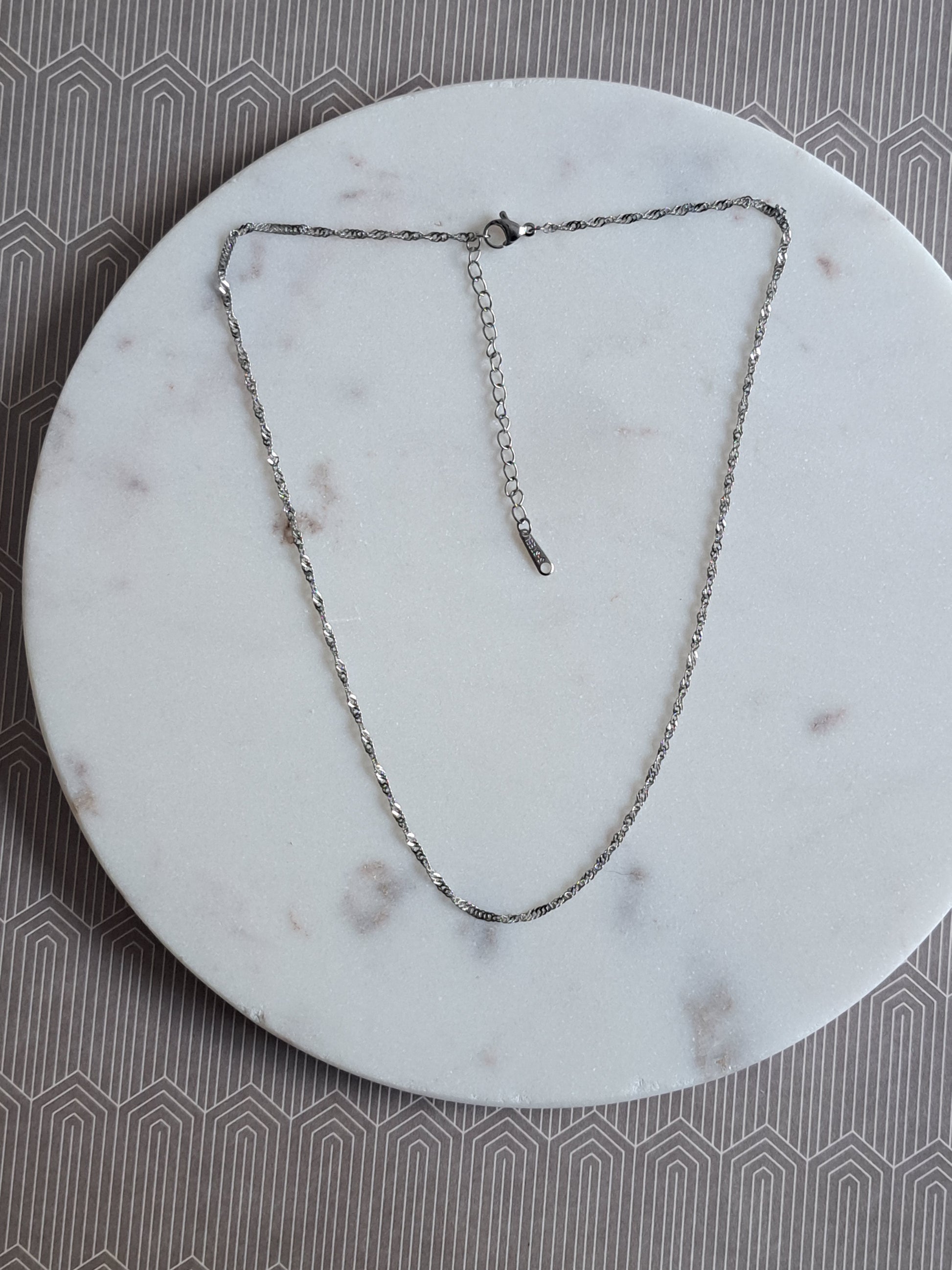 Sissy twist ketting - stainless steel - goud of zilver