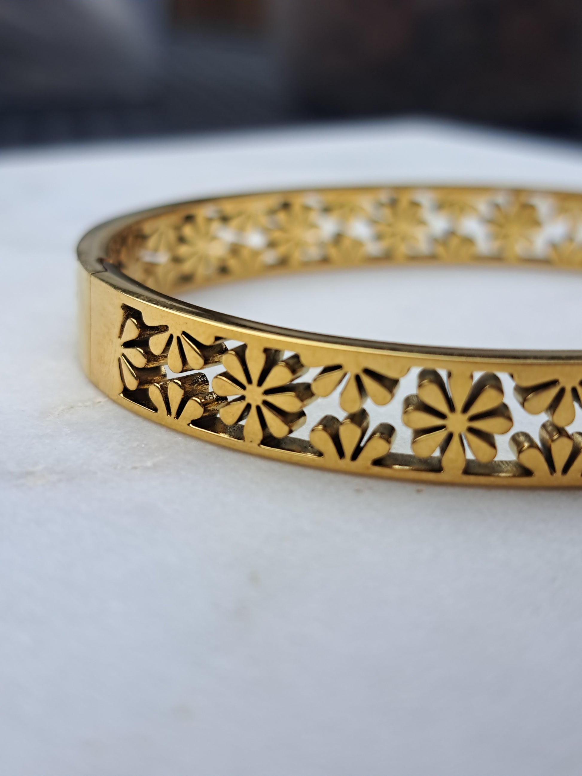 Sissy bloom armband - stainless steel - goud