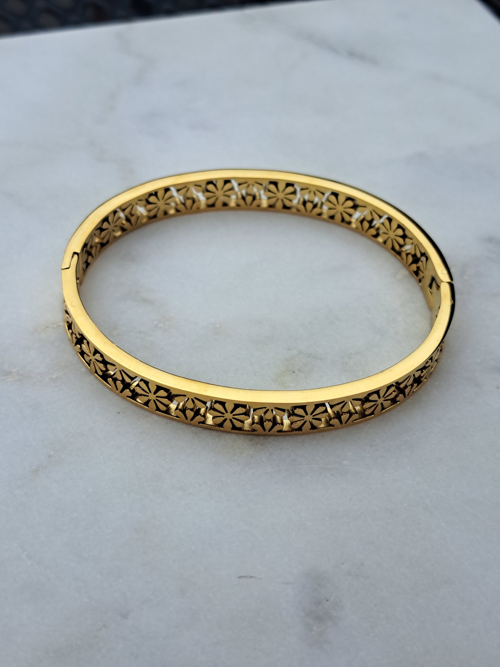 Sissy bloom armband - stainless steel - goud