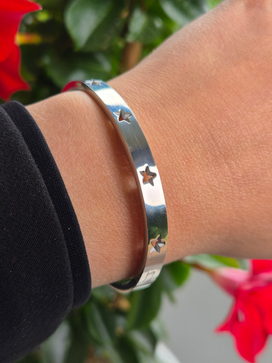 Ster bangle - zilverkleurig
