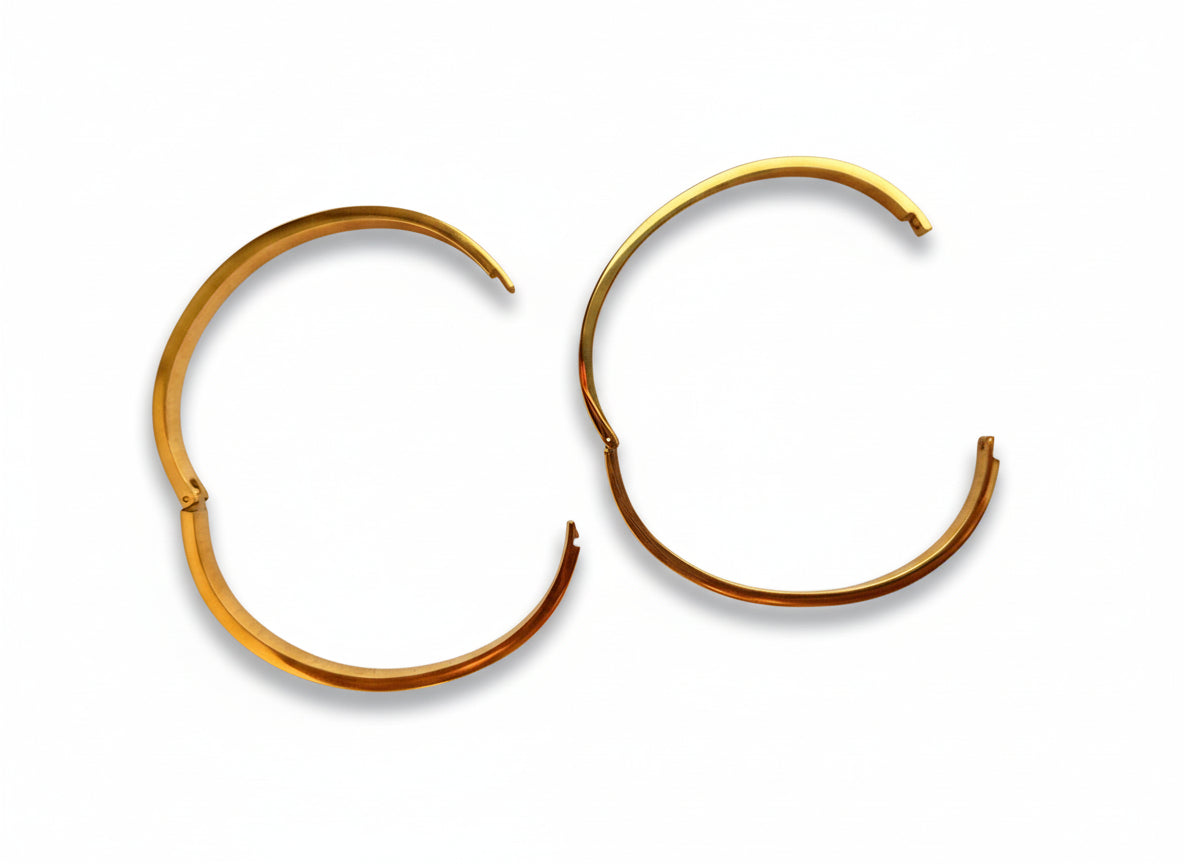 Sissy bangle set - stainless steel - goud