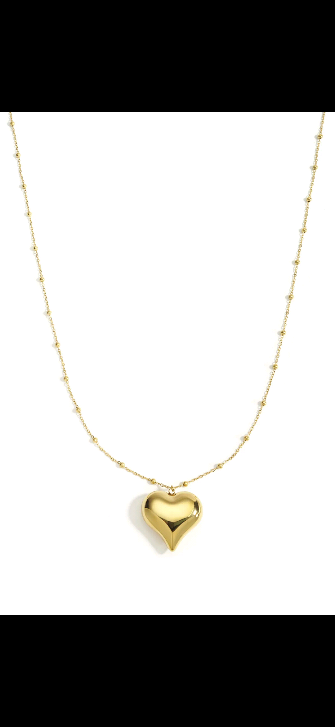 Lange ketting met hart