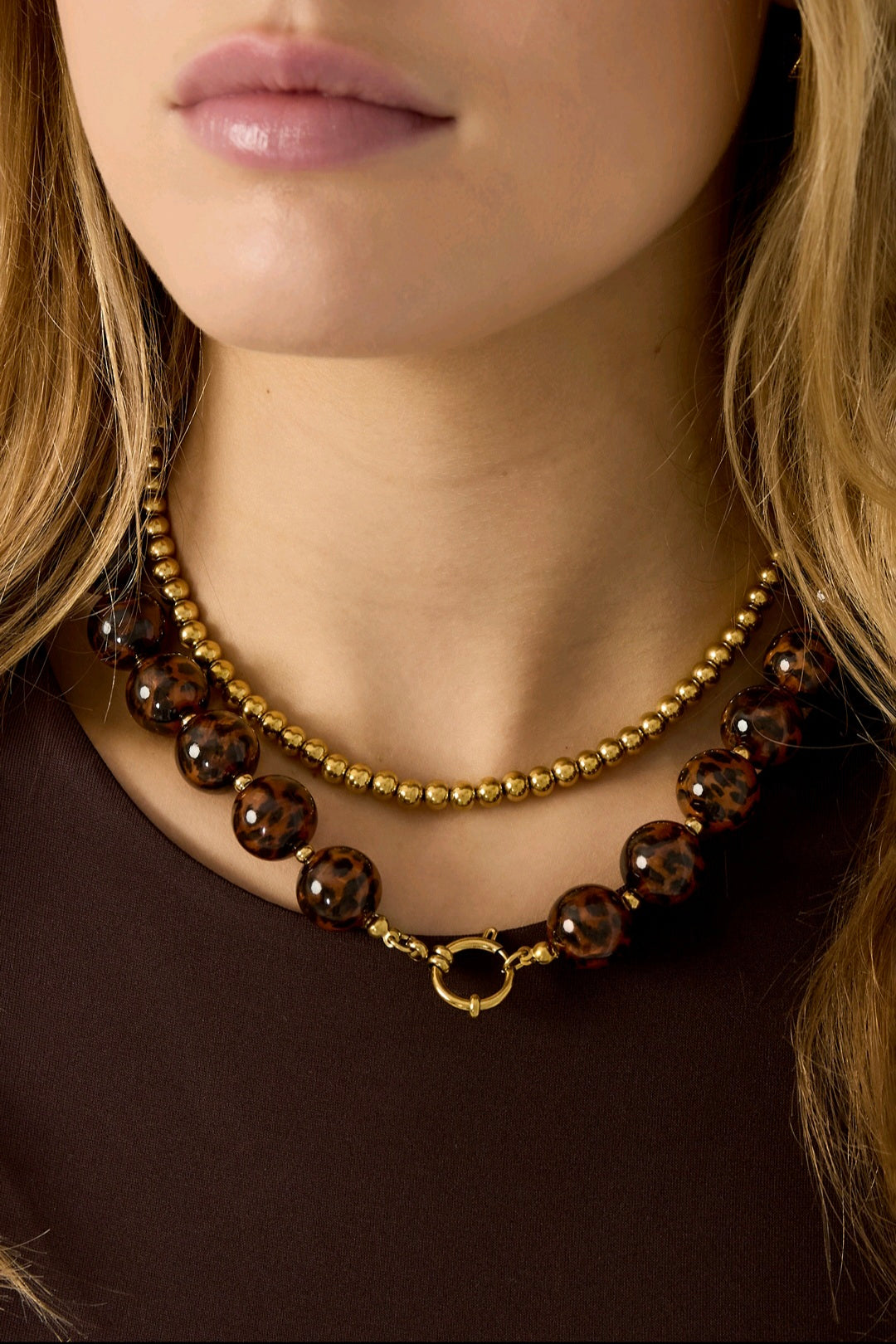 Panterprint kralenketting