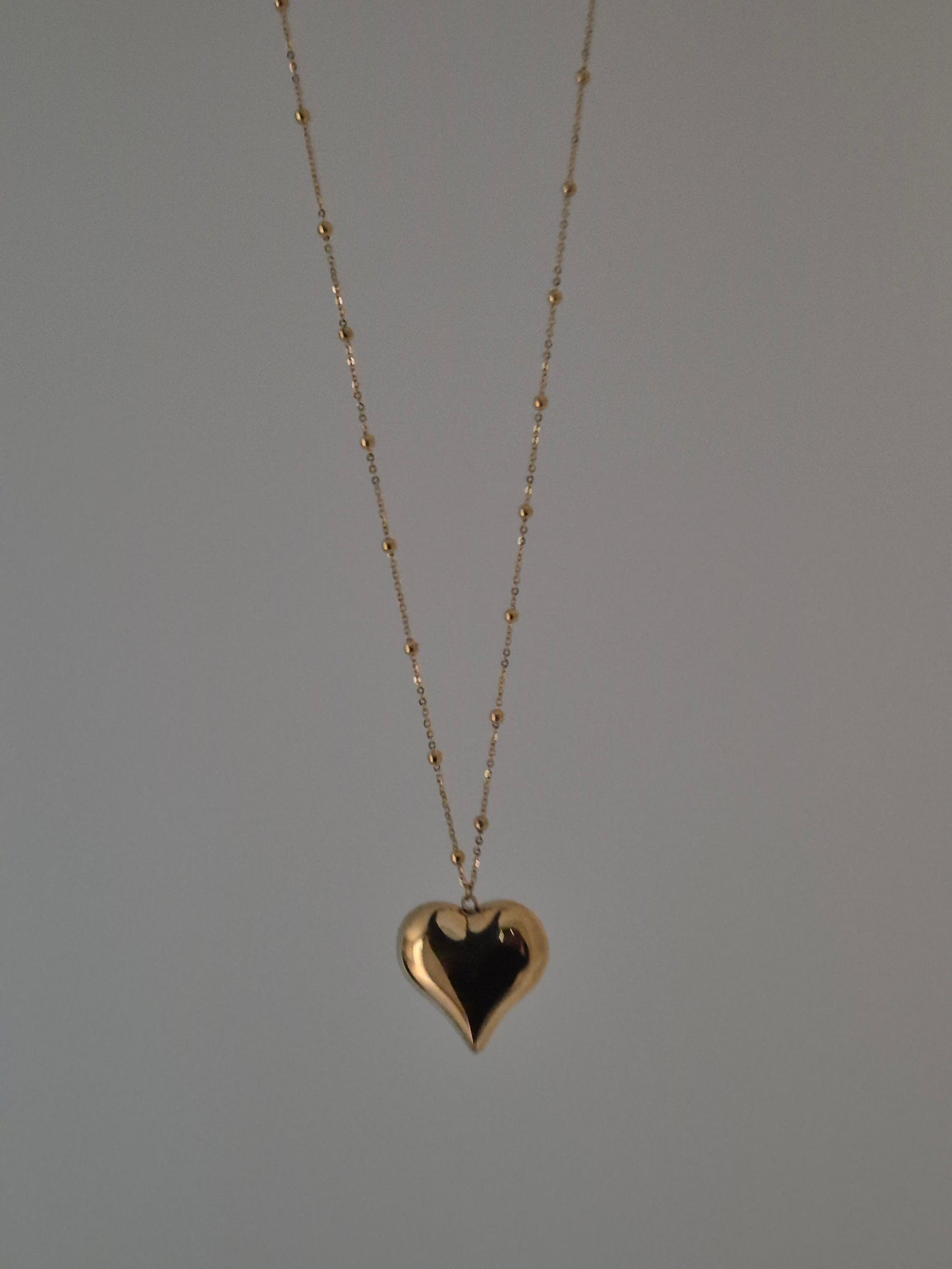 Lange gouden hartketting - stainless steel - goudkleurig