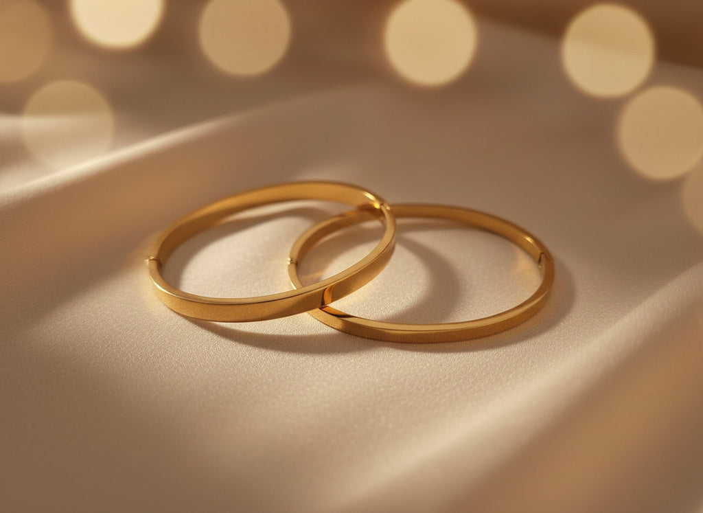 Sissy bangle set - stainless steel - goud