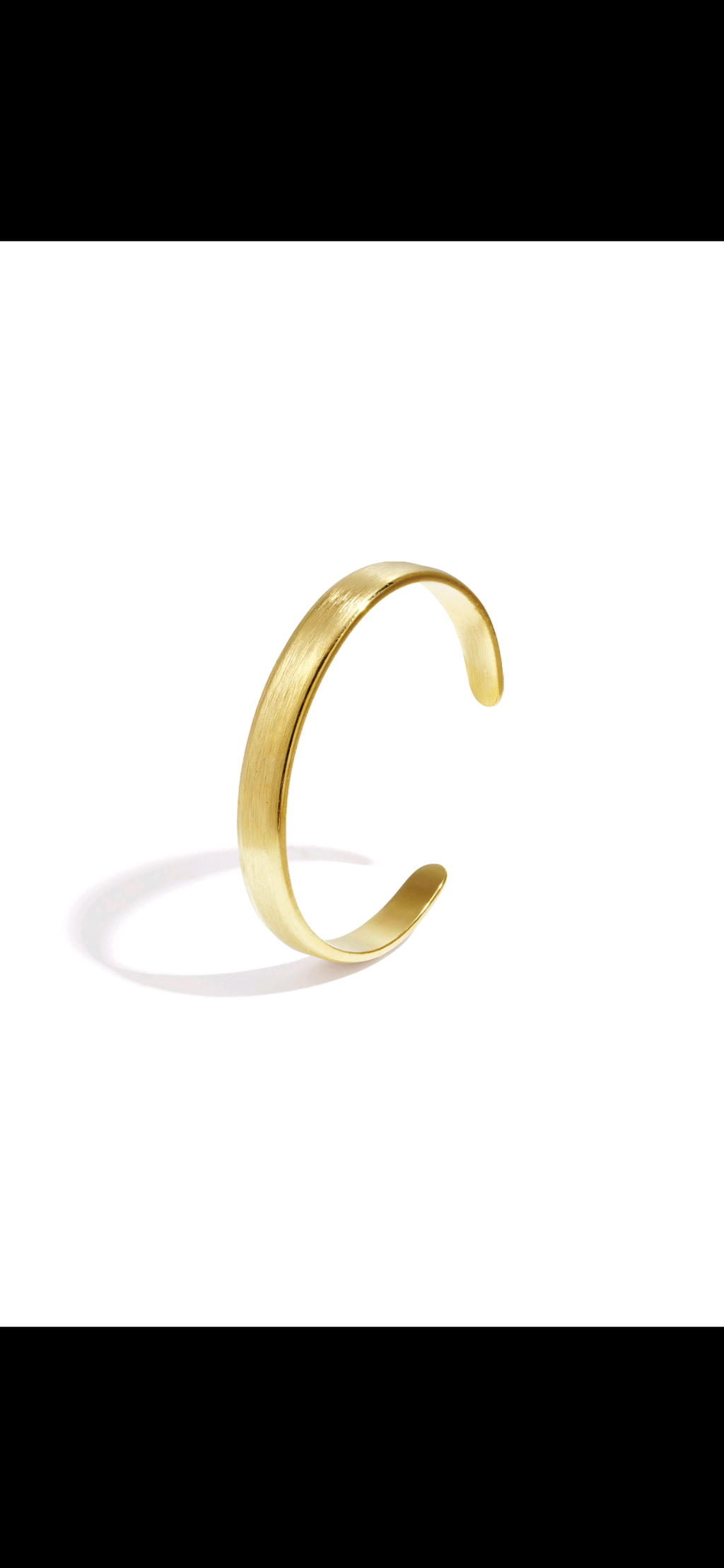 Brede matte bangle - gold